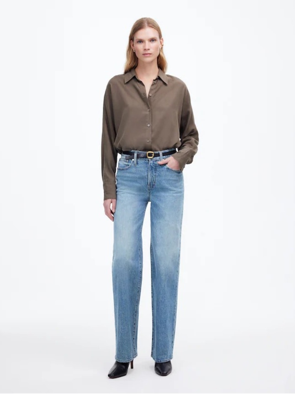 Madewell The Petite Perfect Vintage Wide-Leg Jean in Enmore Wash size 26P